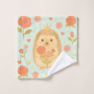 HIMEKARI Floral Hedgehog Wash Towel – Green ウォッシュタオル
