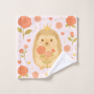 HIMEKARI Floral Hedgehog Wash Towel – Pink ウォッシュタオル