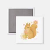 HIMEKARI Floral Squirrel Magnet –Clear マグネット (正面/裏面)