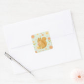 HIMEKARI Floral Squirrel Sticker スクエアシール (封筒)