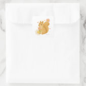 HIMEKARI Floral Squirrel Sticker – clear スクエアシール (バッグ)
