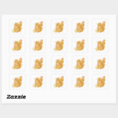 HIMEKARI Floral Squirrel Sticker – clear スクエアシール (シート)