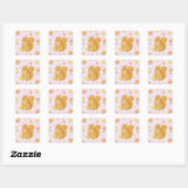 HIMEKARI Floral Squirrel Sticker (Purple) スクエアシール (シート)