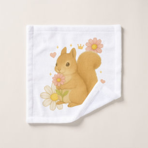 HIMEKARI Floral Squirrel Wash Towel –Clear ウォッシュタオル