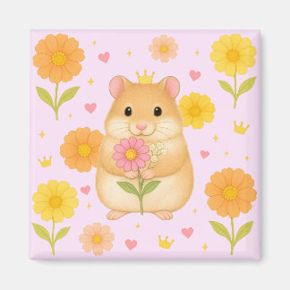 himekari, hamster, floral hamster, transparent, cl マグネット