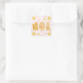 HIMEKARI Stars Sticker – Pink スクエアシール (バッグ)