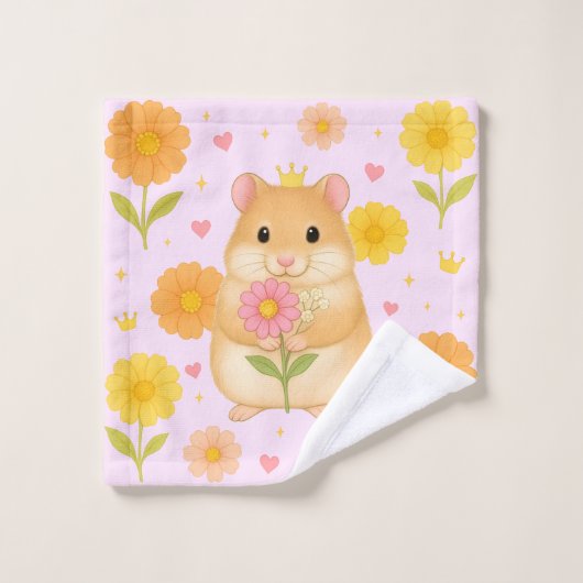 HIMEKARI Stars Wash Towel – Pink ウォッシュタオル (ウォッシュタオル)