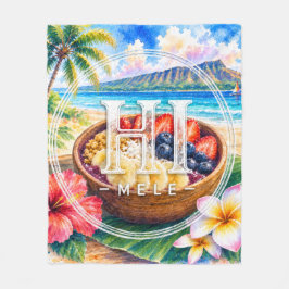 HIMELEスローケット アサイーボウル フリースブランケット