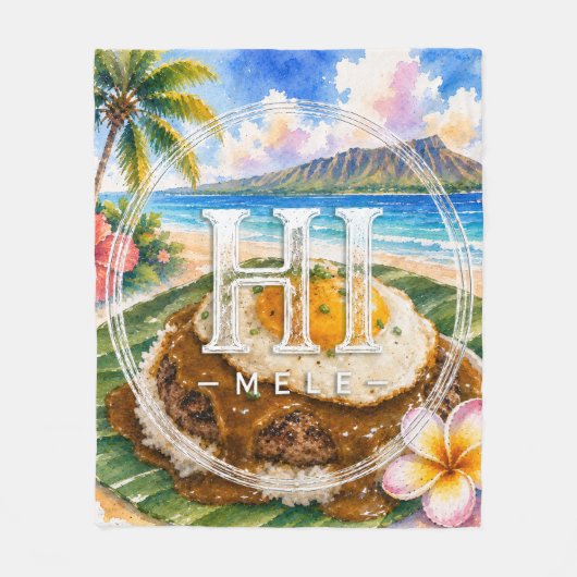 HIMELEスローケット ロコモコ フリースブランケット (正面)