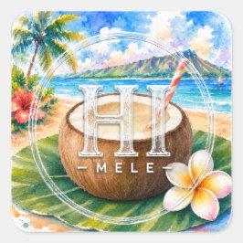 HIMELE リトルハワイ ステッカー - ココナッツ