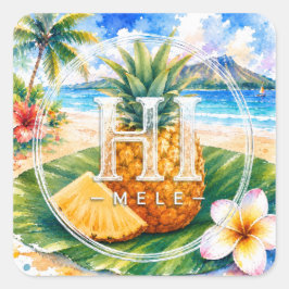 HIMELE リトルハワイ ステッカー — パイナップル