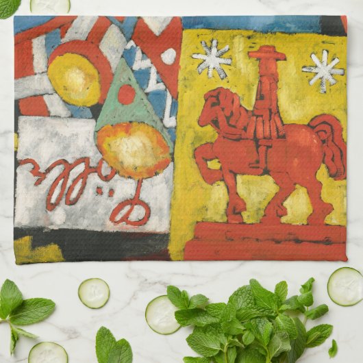 Himmel by Marsden Hartley、ヴィンテージ表現主義 キッチンタオル (折り畳み)