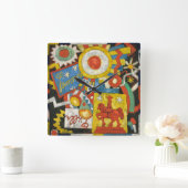 Himmel by Marsden Hartley、ヴィンテージ表現主義 スクエア壁時計 (ホーム)