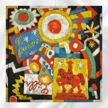 Himmel by Marsden Hartley, Vintage Expressionism ポスター<br><div class="desc">Himmel (c. 1914/1915) by expressionist artist Marsden Hartley is a vintage abstract expressionism fine art painting. A fireworks scene with an abundance of colors and shapes. The German words of himmel (heaven) and holle (hell) are incorporated into the design. There is also a statue of a man on a horse...</div>