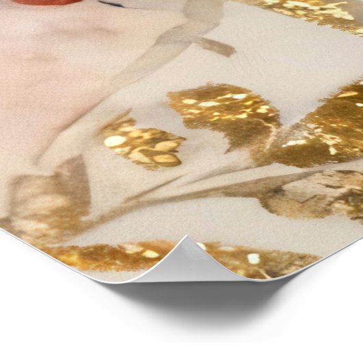 Himmlische Kraniche in Harmonie - Wasserfarben  ポスター (角)