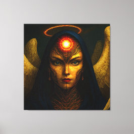 Himmlische Wächter Engel - Glasbaustein Stil キャンバスプリント