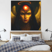 Himmlische Wächter Engel - Glasbaustein Stil キャンバスプリント (インサイチュ (寝室))