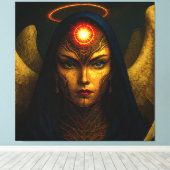 Himmlische Wächter Engel - Glasbaustein Stil キャンバスプリント (インサイチュ (ウッドフロア))