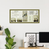 Hindenburgパンフレットヴィンテージ写真 ポスター (ホームオフィス)