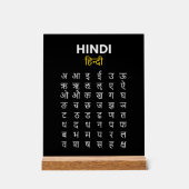Hindi Alphabet अ–क्ष Devanagari Script アクリルサイン (正面)
