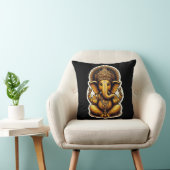 Hindu God Ganesh / Ganesha Pillow with Om design クッション (椅子)