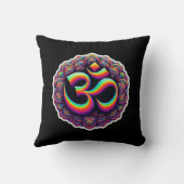 Hindu God Ganesh / Ganesha Pillow with Om design クッション (裏面)