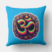 Hindu God Lord Ganesh / Ganesha Pillow with Om クッション (裏面)