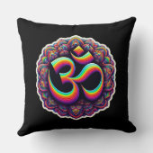 Hindu God Lord Ganesh / Ganesha Pillow with Om クッション (裏面)