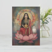 Hindu Goddess Lakshmi Art Nouveau Mosaic Portrait 招待状 (スタンド正面)