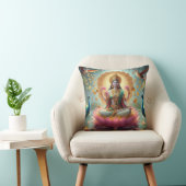Hindu Goddess Lakshmi / Laxmi Pillow w/ Om design クッション (椅子)
