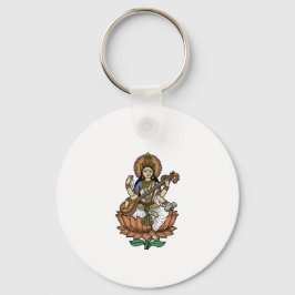 Hindu Goddess Saraswati キーホルダー