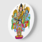 Hindu Gods Clock ラージ壁時計 (傾斜)