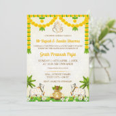 Hindu Graha Pravesh Puja Invitation Card 招待状 (スタンド正面)