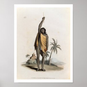 Hindu Priest, pub. by Edward Orme, 1804 (litho) ポスター