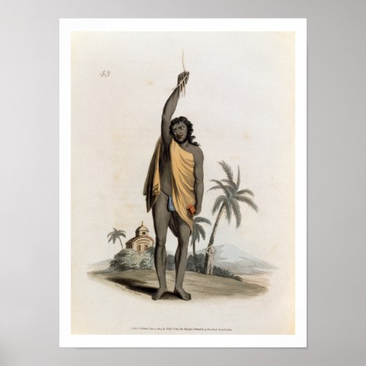 Hindu Priest, pub. by Edward Orme, 1804 (litho) ポスター (正面)