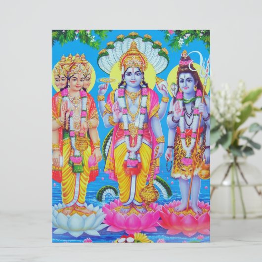 Hindu Trinity Brahma Vishnu Shiva カード (スタンド正面)