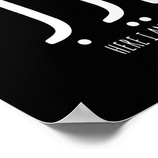 Hineni Here I Am Send Me Christians Hebrew Words  ポスター (角)