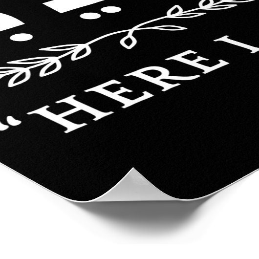 Hineni Here I Am Send Me Christians Hebrew Words  ポスター (角)