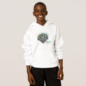 Hineni Learning Center Kids' Hoodie - White (正面フル)