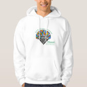 Hineni Learning Center Men's Hoodie - White パーカ (正面)