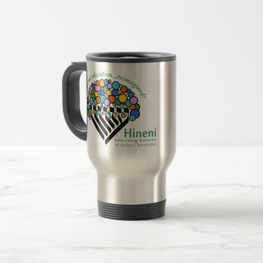 Hineni Learning Center Travel Mug トラベルマグ (正面左)