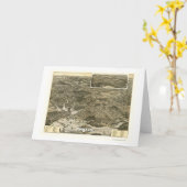 HinghamのMAのパノラマ式の地図- 1885年 カード (黄色い花)