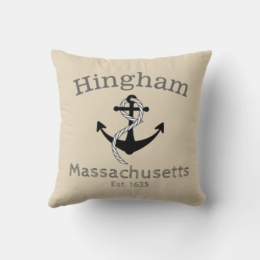 Hinghamマサチューセッツの海錨 クッション (裏面)