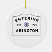 Hingham MAの町への歓迎 セラミックオーナメント (裏面)