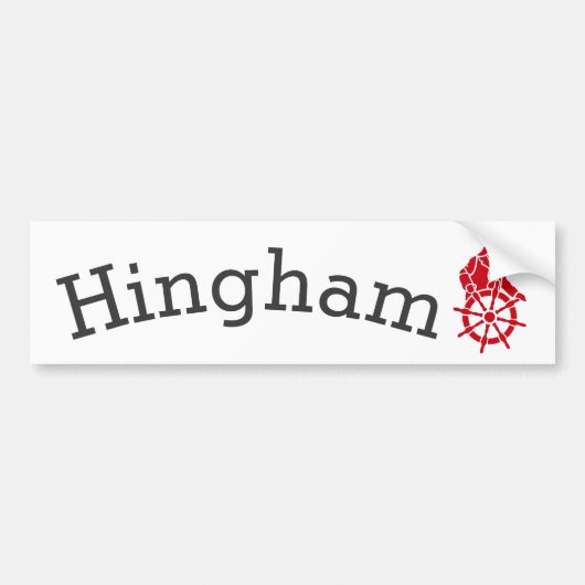 Hingham Massachusettsバンパーステッカー バンパーステッカー (正面)