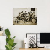 HINGWHA CITY中国1904 PHOTO Girls 食べGirls'S Rice ポスター (ホームオフィス)