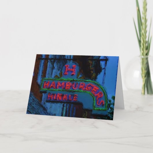 Hinkleのハンバーガーの印 カード (正面)
