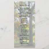 Hint of Autumn結婚式 プログラム (裏面)