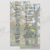 Hint of Autumn結婚式 プログラム (正面/裏面)
