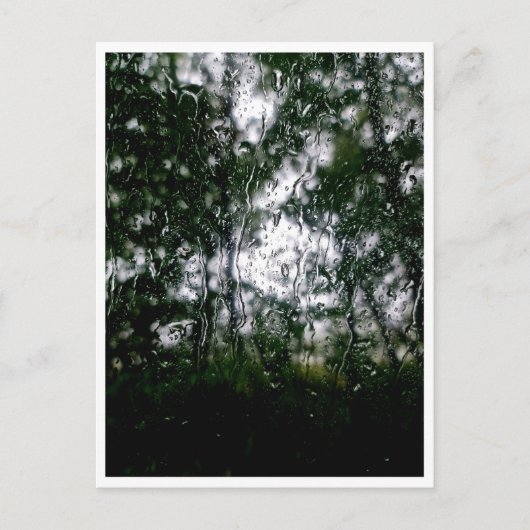 Hinter dem Regen – Regentropfen an der Scheibe Pos ポストカード (正面)
